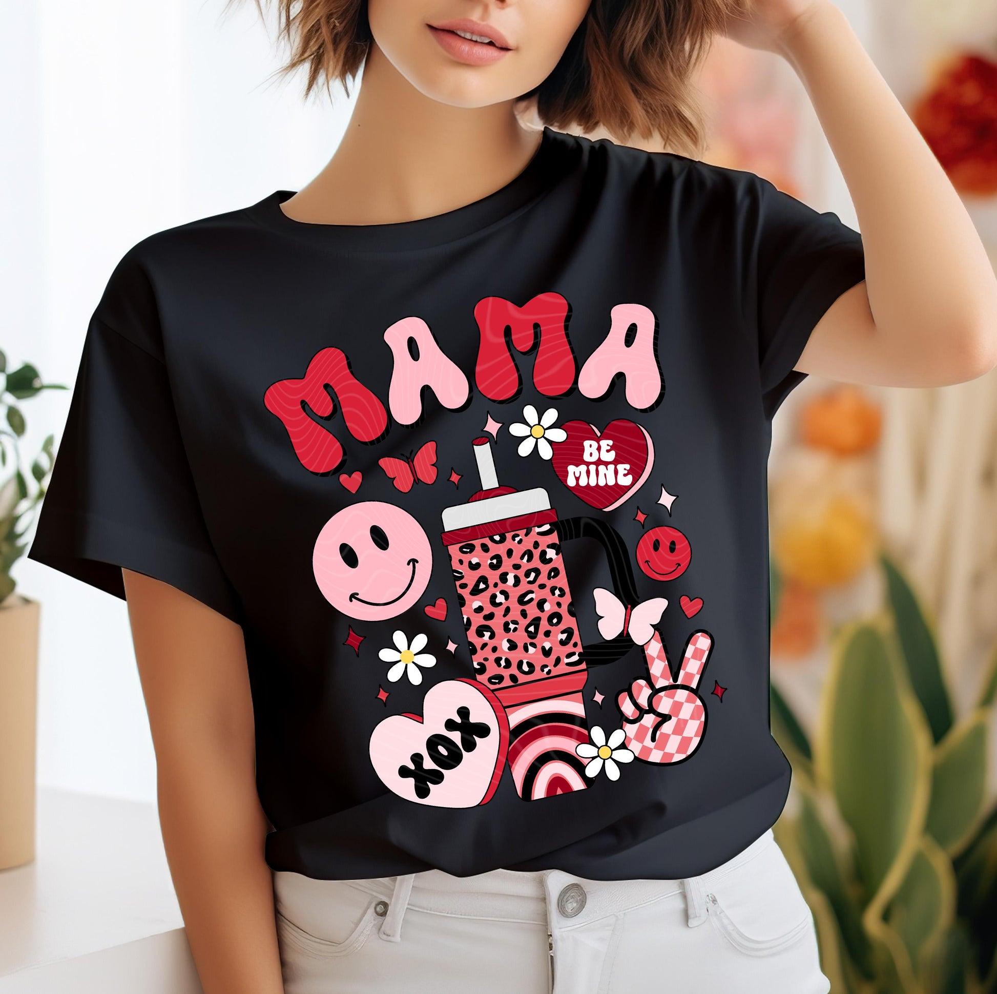 Retro Valentine Mama DTF Transfers Ready For Press, Valentine’s Day Dtf Prints, Heat Press Transfer, Direct To Film, Mom Transfers, Love Dtf