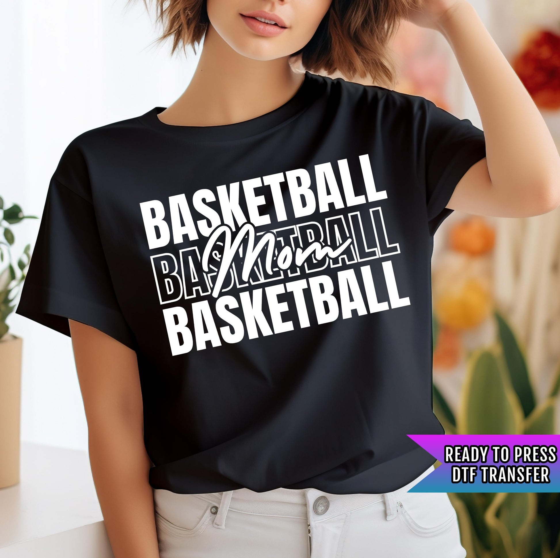 Basketball Mom DTF Transfers Ready For Press, Mom Life DTF Prints, Heat Press Transfers, Direct To Film, Game Day, Basketball Mom Transfers