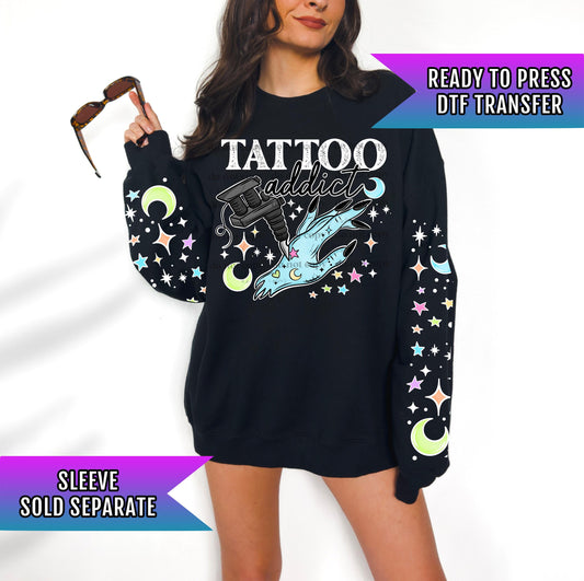 Tattoo Addict DTF Transfers Ready For Press, Tattoo Dtf Prints, Direct To Film, Hot Peel DTF Transfer, Heat Press Transfers, Dtf Print