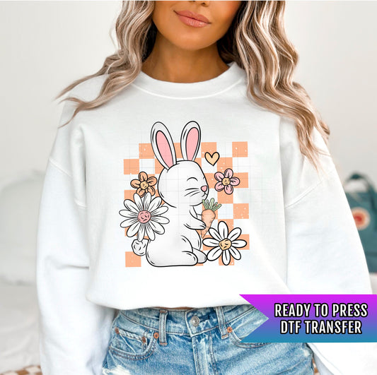 Easter Bunny DTF Transfer Ready For Press, Bunny Dtf Prints, Direct To Film, DTF Print, Easter Transfers, Easter Heat Press Transfers, Bunny