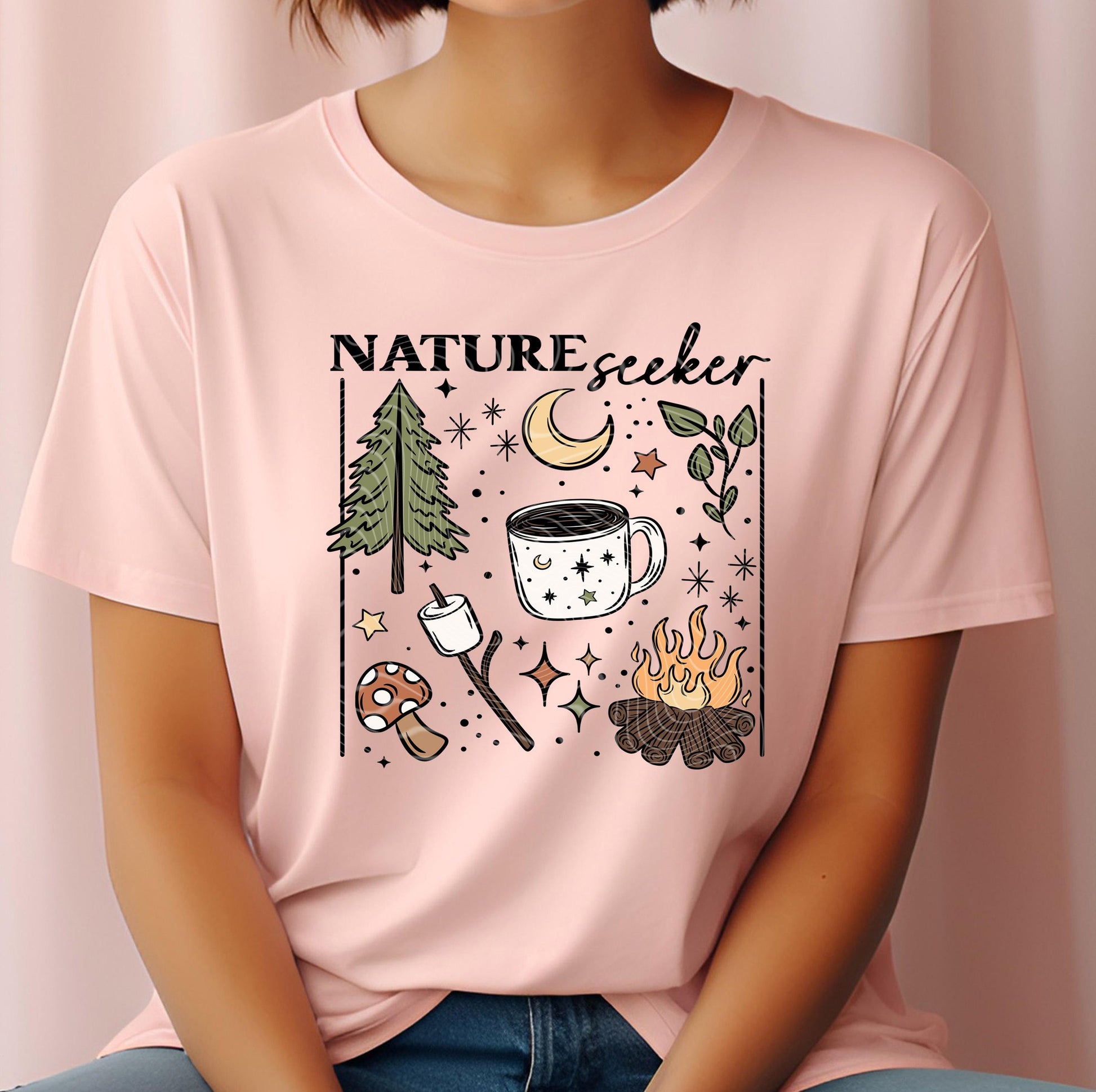 Nature Seeker DTF Transfers Ready For Press, Camping Dtf Prints, Heat Press Transfer, Direct To Film, Camping Transfers, Hot Peel Dtf