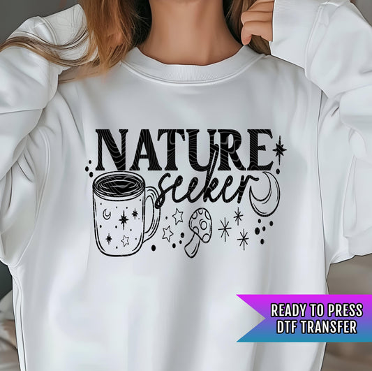 Nature Seeker DTF Transfers Ready For Press, Vacation Dtf Prints, Heat Press Transfer, Direct To Film, Camping Transfers, Hot Peel Dtf