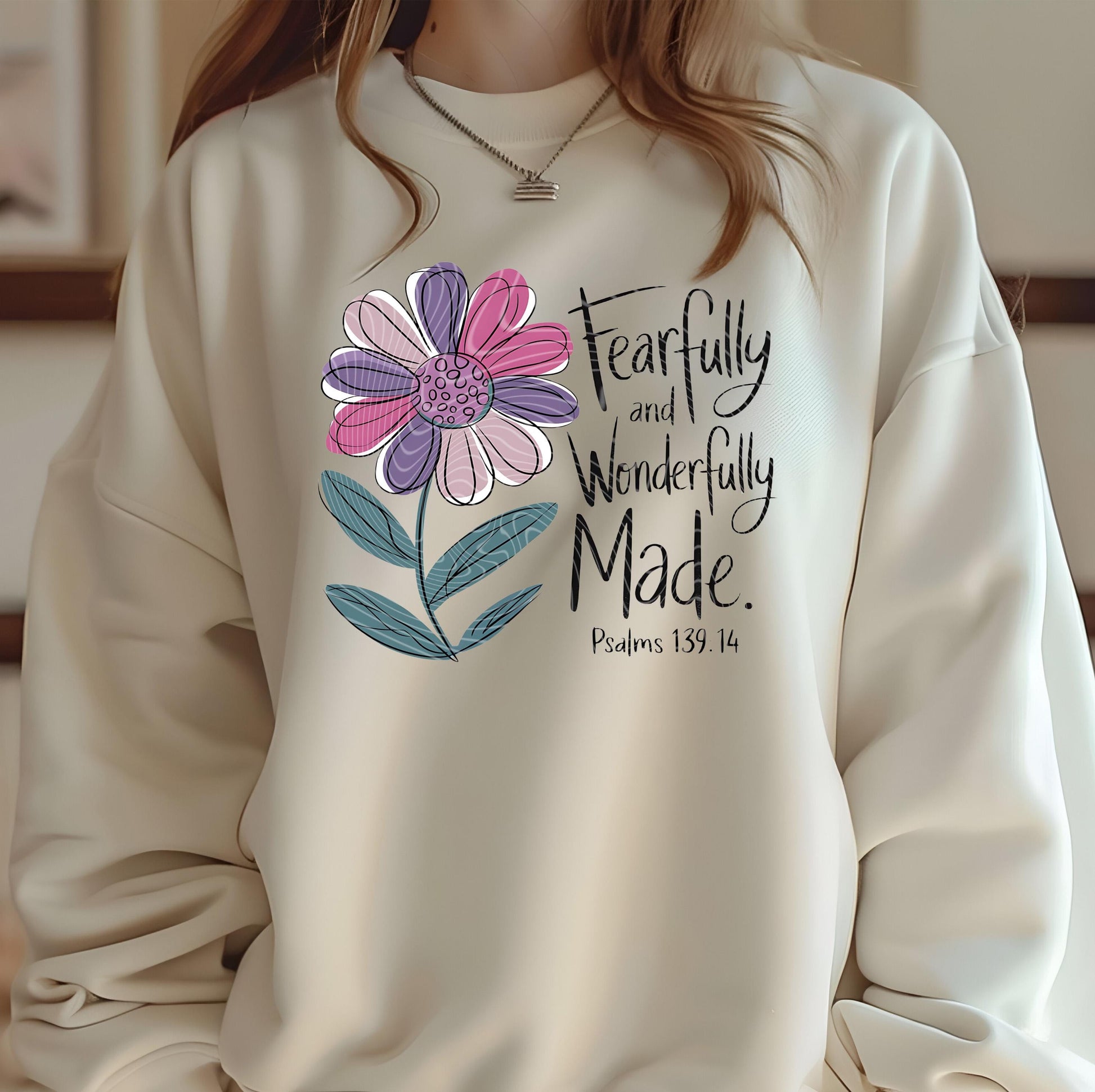 Fearfully and Wonderfully Made DTF Transfers Ready For Press, Christian DTF Transfers, Heat Press Transfer, Direct To Film, Psalms 139 14