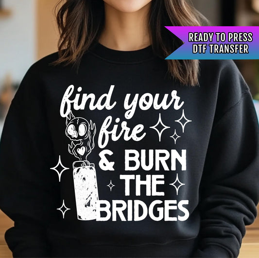 Find Your Fire DTF Transfers Ready For Press, DTF Prints, Custom Transfers, Heat Press Transfers, Hot Peel Dtf Transfer, Direct To Film