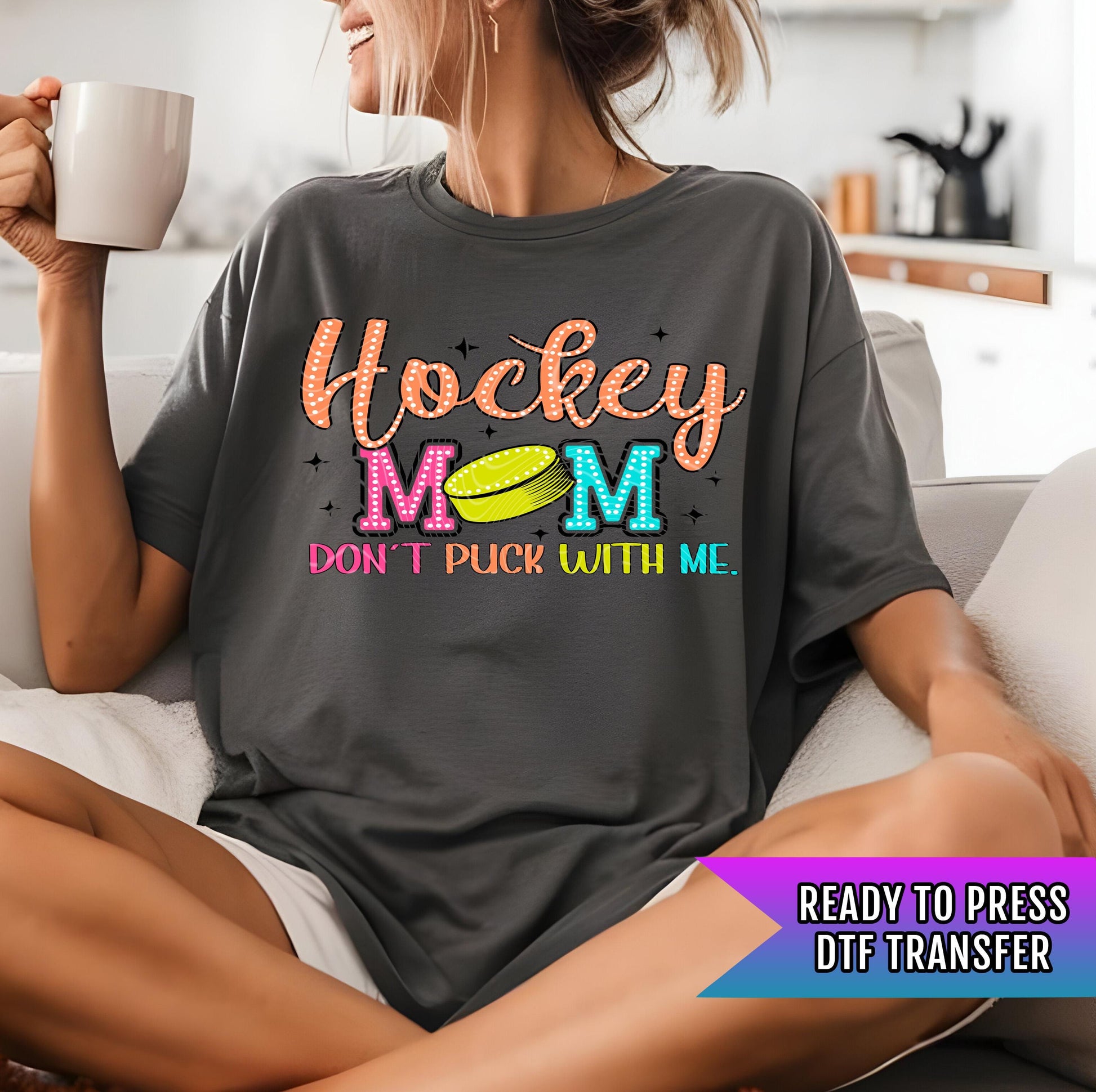 Hockey Mom DTF Transfers Ready For Press, Hockey DTF Print, Heat Press Transfer, Direct To Film, Hockey Sticks Transfer, Hockey Transfers