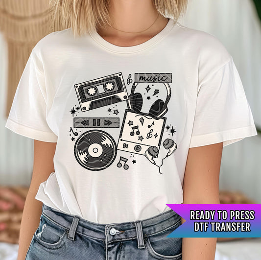 Music DTF Transfer Ready For Press, Music DTF Prints, Heat Press Transfer, Direct To Film, Music DTF Transfers, Custom Dtf Transfer,Hot Peel