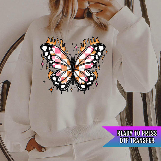 Butterfly DTF Transfer Ready For Press, Butterfly Dtf Print, Direct To Film, Butterfly DTF Transfers, Heat Press Transfer, T-shirt Transfers