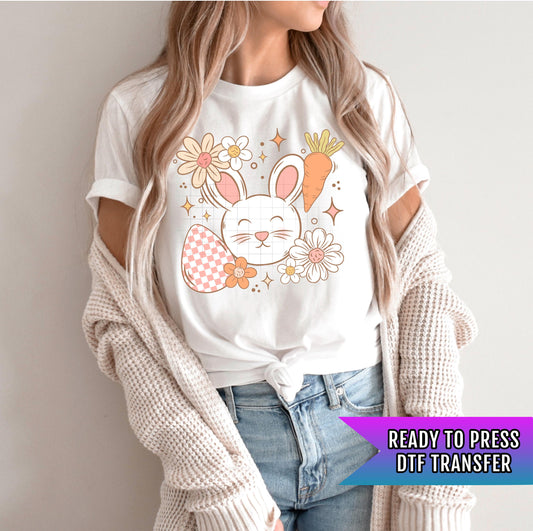 Easter Bunny DTF Transfer Ready For Press, Bunny Dtf Prints, Direct To Film, DTF Print, Easter Transfers, Easter Heat Press Transfers, Bunny