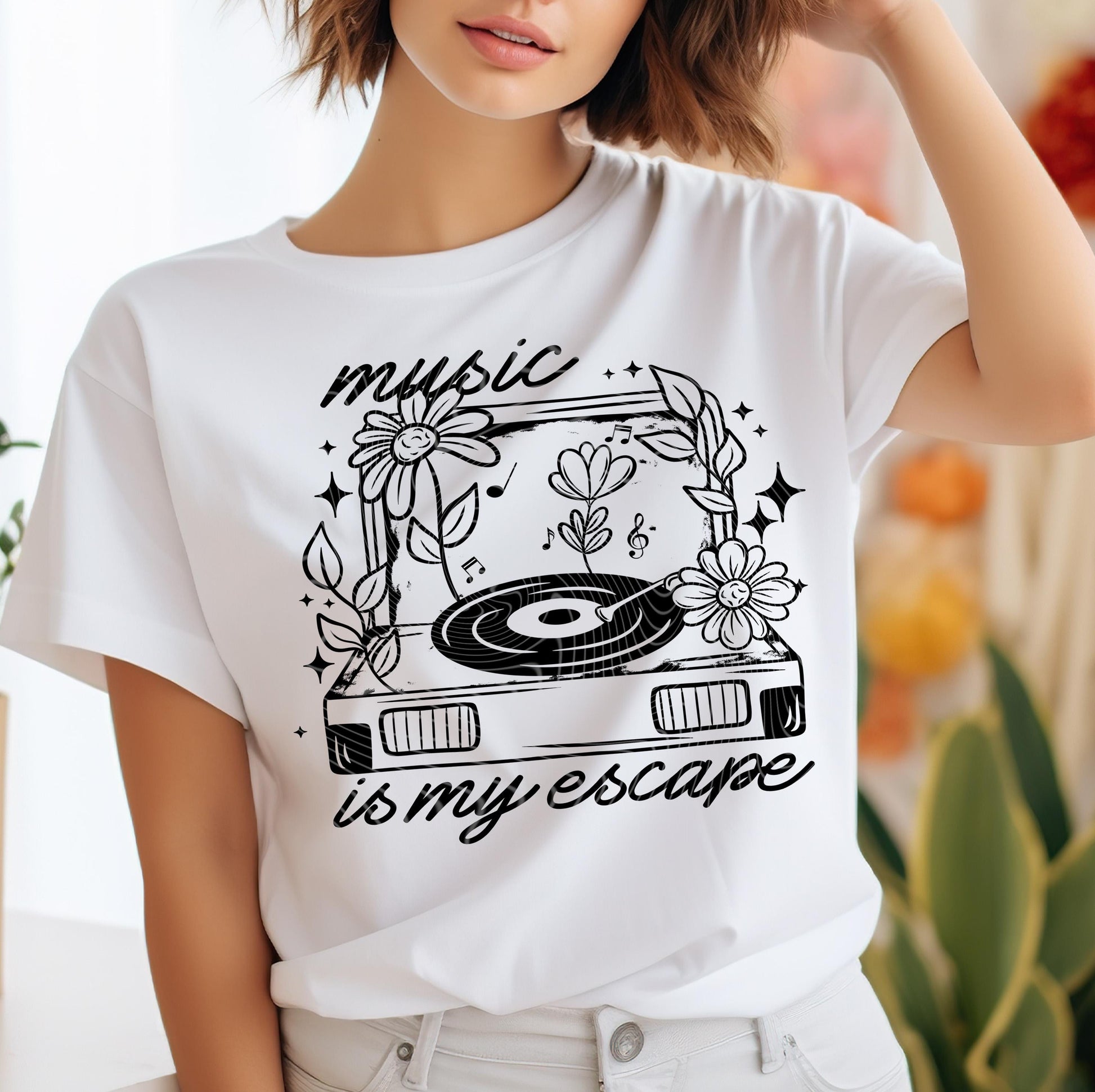 Music Is My Escape DTF Transfers Ready For Press, Music DTF Prints, Heat Press Transfers, Direct To Film, Music Dtf Transfers, Music Lover