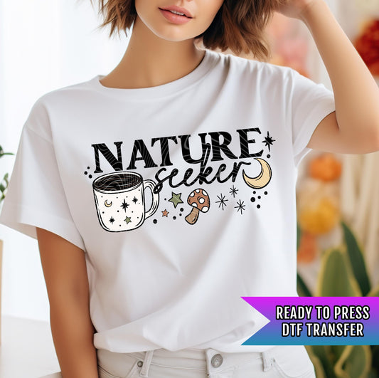 Nature Seeker DTF Transfers Ready For Press, Camping Dtf Prints, Heat Press Transfer, Direct To Film, Camping Transfers, Hot Peel Dtf
