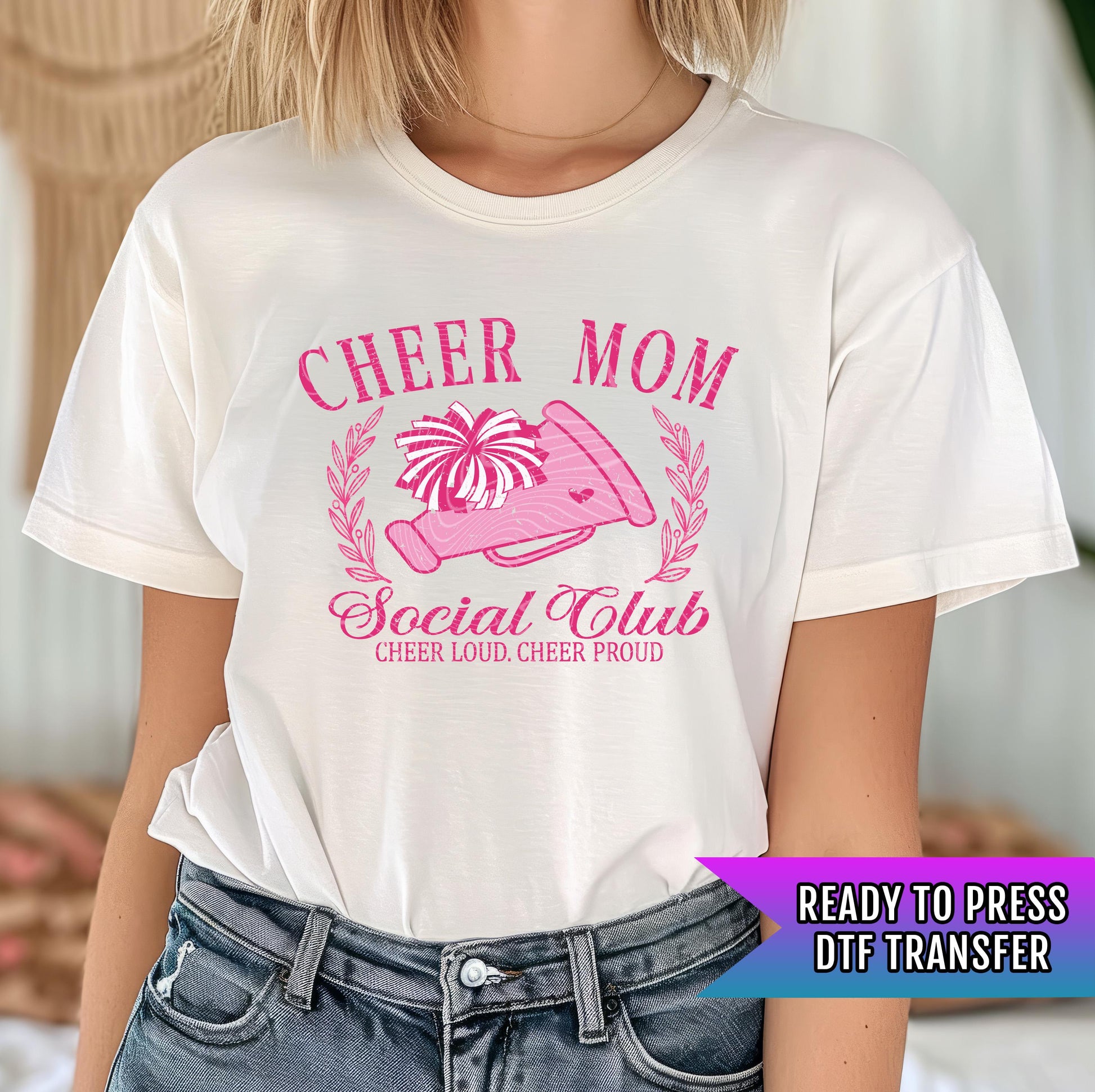 Cheer Mom DTF Transfers Ready For Press, Cheerleader DTF Print, Heat Press Transfer, Cheerleading Transfers, Direct To Film, Cheer Transfer