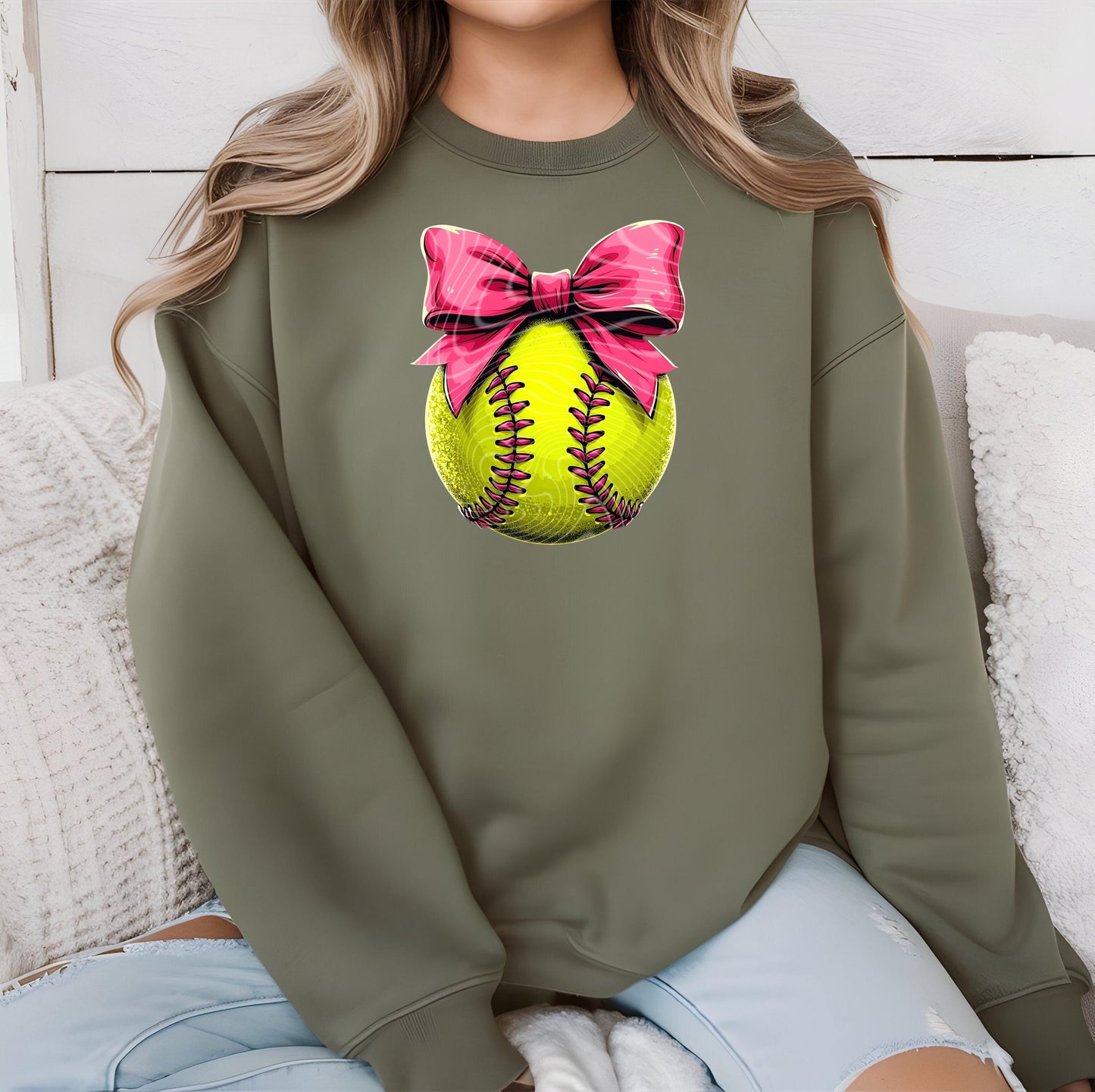 Softball Bow DTF Transfers Ready For Press, Softball Bow DTF Prints, Heat Press Transfers, Direct To Film, Softball Season Dtf Transfers