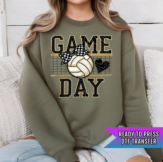 Volleyball Game Day DTF Transfer Ready For Press, Volleyball DTF Prints, Heat Press Transfer, Direct To Film, Game Day Transfers, Sports Dtf