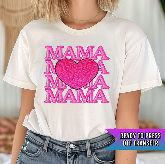 Mama Heart DTF Transfer Ready For Press, Mama DTF Prints, Heat Press Transfer, Direct To Film, Mama DTF Prints, Mama Dtf Transfers, Custom