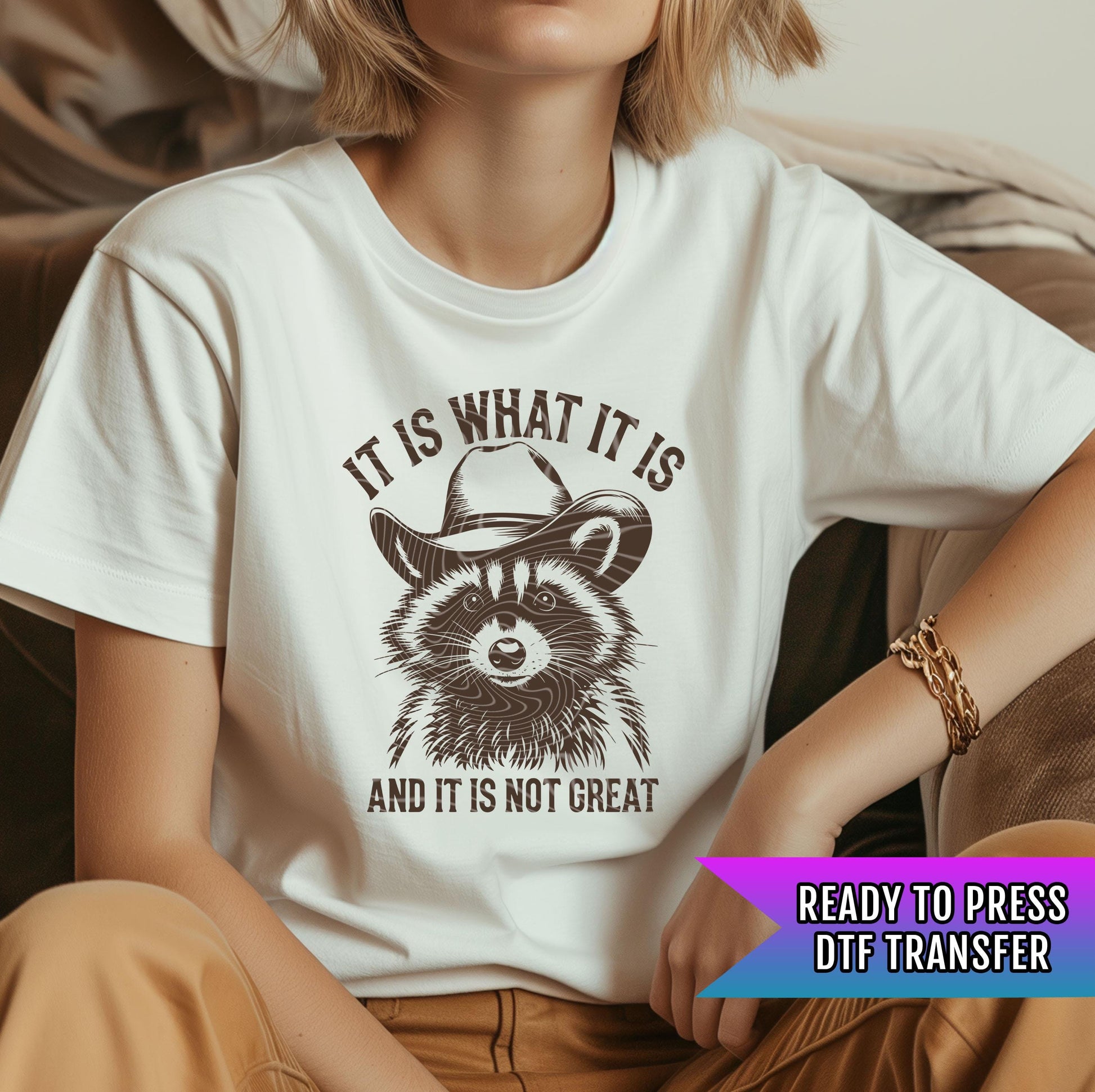 It Is What It Is And It Is Not Great, It Is What It Is DTF Transfer, Funny Heat Press Print, Sarcastic T-Shirt Design, Hot Peel DTF, Ready to Press, Easy Application, Custom Dtf