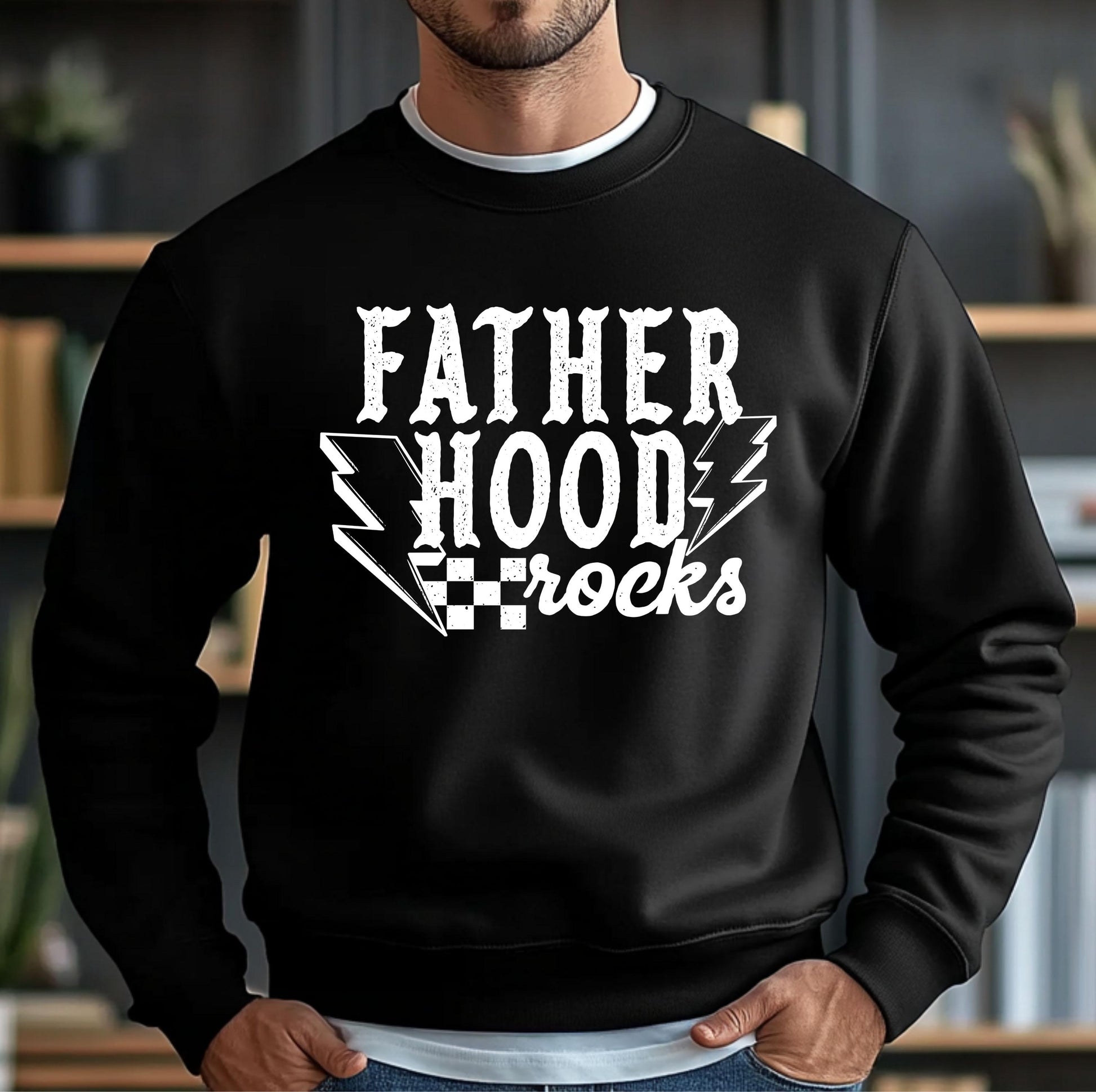 Father Hood Rocks DTF Transfer Ready For Press, Heat Press Transfer, DTF Print, Dad Ready For Press, Dad Dtf Transfer, Father&#39;s Day Transfer