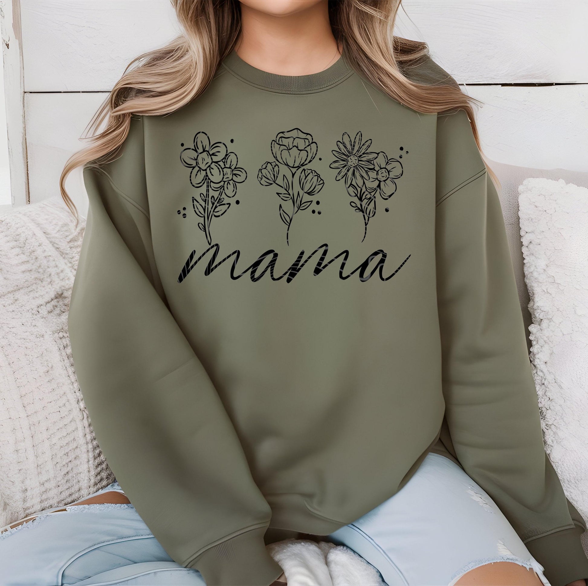 Floral Mama DTF Transfers Ready For Press, Mama Dtf Prints, Direct To Film, Heat Press Transfers, Mother&#39;s Day Transfers, Mom Dtf Print