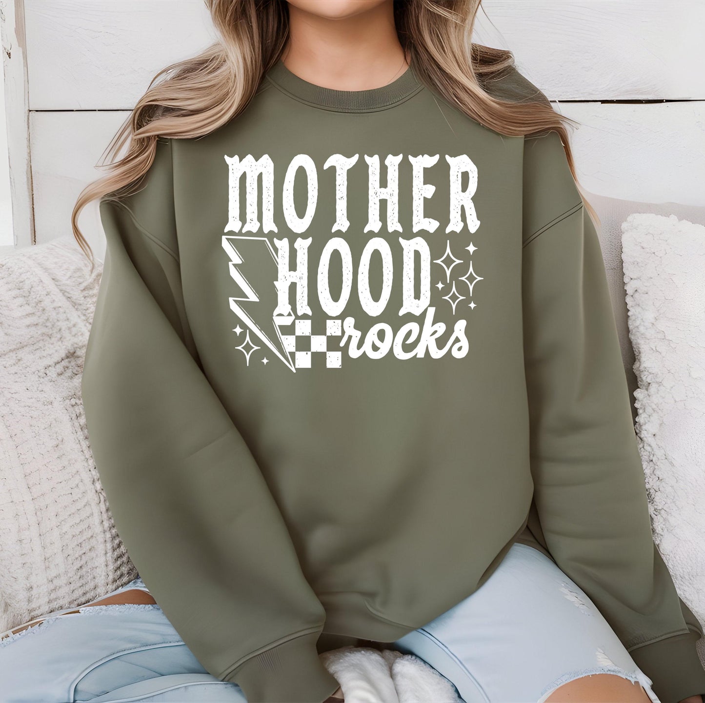 Mother Hood Rocks DTF Transfers Ready For Press, Mama Dtf Prints, Direct To Film, Heat Press Transfers, Mother&#39;s Day Transfer, Mom Dtf Print
