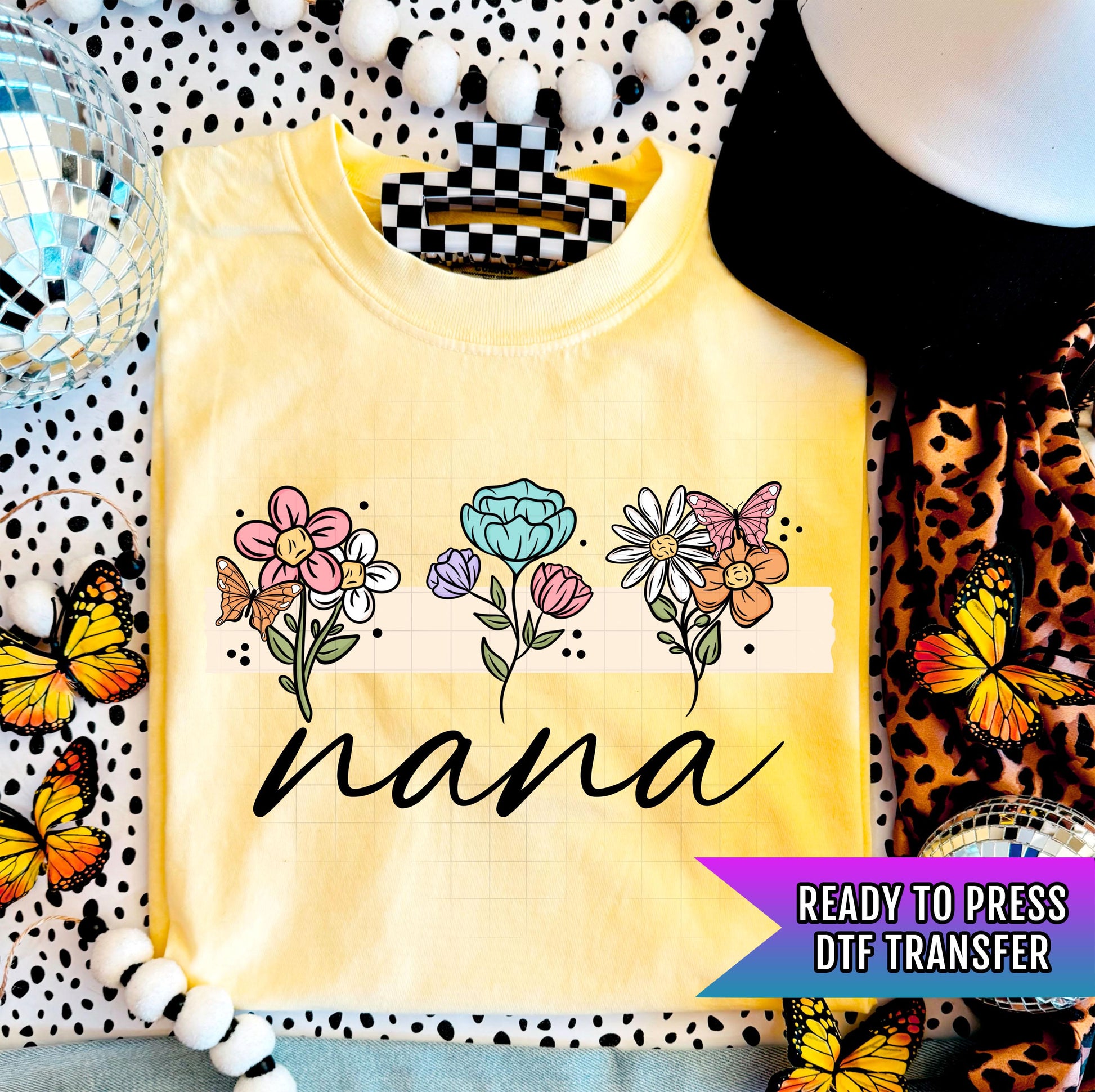 Nana DTF Transfers Ready For Press, Grandma Dtf Prints, Direct To Film, Heat Press Transfers, Mother&#39;s Day Transfers, Nana Dtf Print