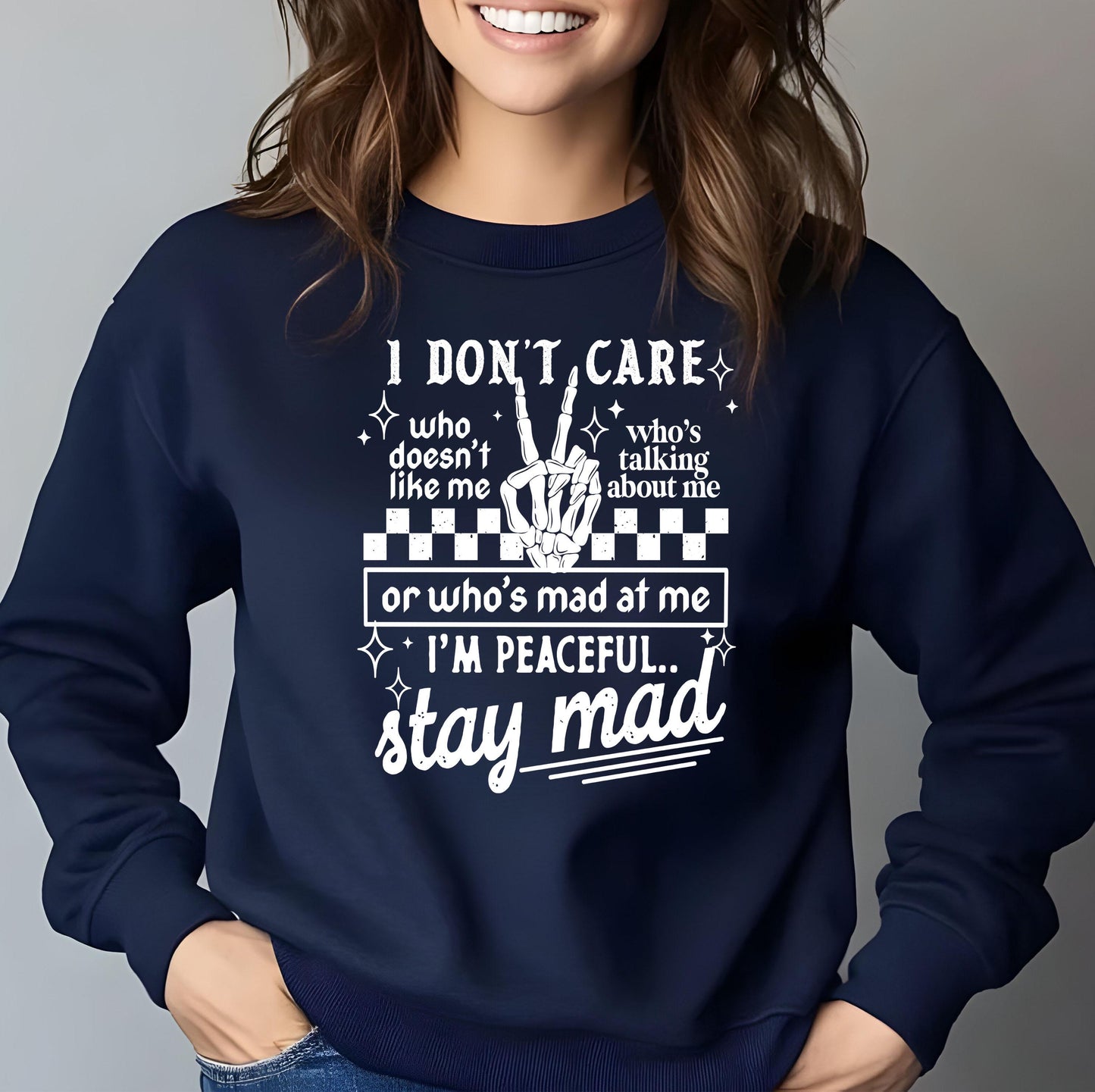 I&#39;m Peaceful Stay Mad DTF Transfer Ready For Press, DTF Print, Heat Press Transfer, Direct To Film, Sarcasm DTF Prints, Hot Peel Transfers