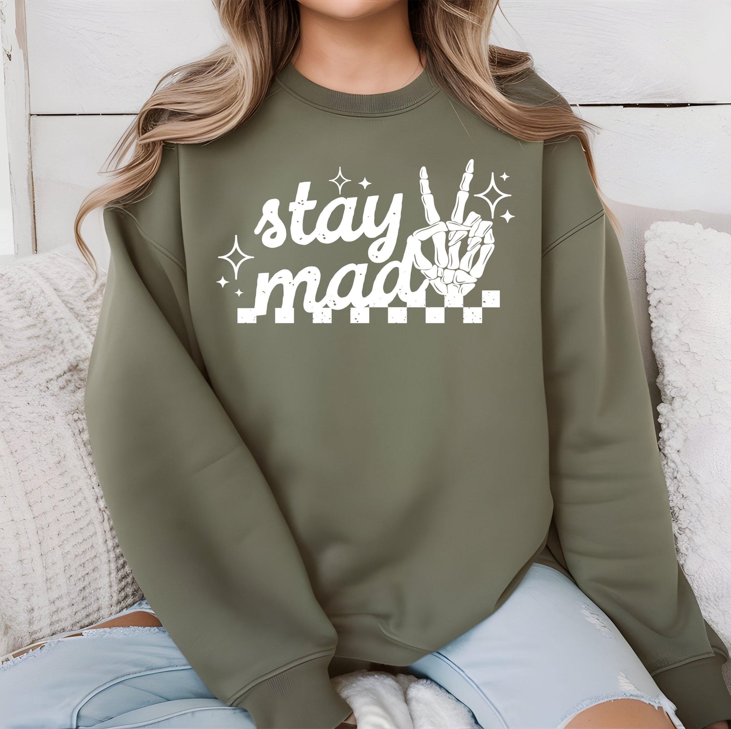 Stay Mad DTF Transfer Ready For Press, DTF Print, Heat Press Transfer, Direct To Film, Sarcasm DTF Transfers, Hot Peel, Easy Peel Transfers