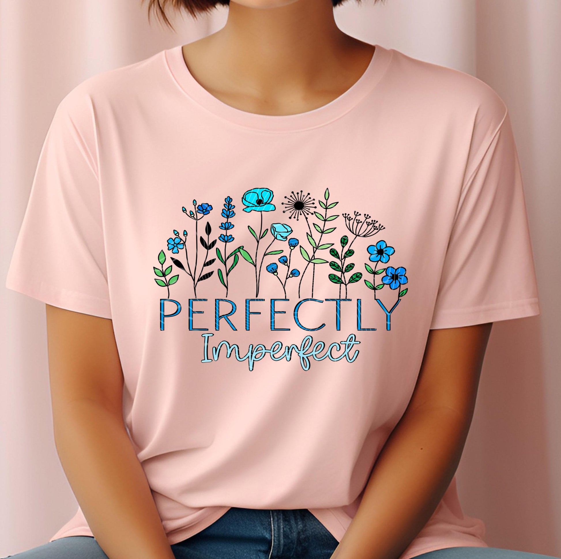 Perfectly Imperfect TF Transfers Ready For Press, Autism DTF Prints, Heat Press Transfers, Direct To Film, Hot Peel, Awareness Transfer