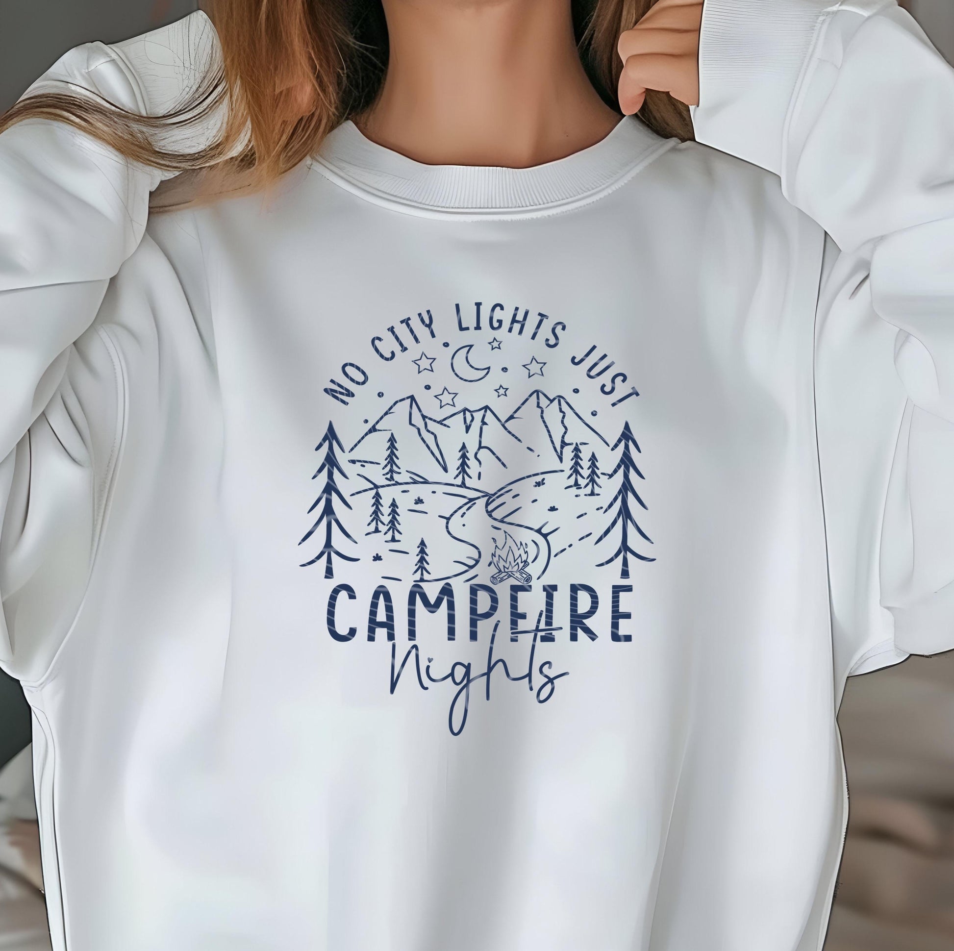 Campfire Nights DTF Transfer Ready For Press, Camping Lover Dtf Print, Camping DTF Transfers, Heat Press Transfer, Direct To Film, Hot Peel