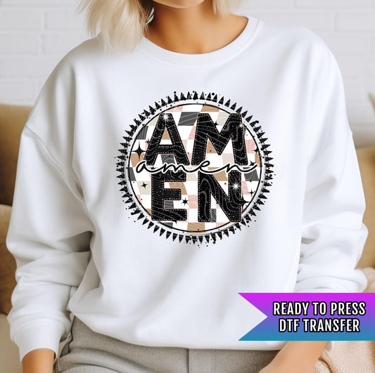 Amen DTF Transfer Ready For Press, Christian DTF Transfers, Faith DTF Transfer, Christian Dtf Print, Heat Press Transfer, Custom Transfers