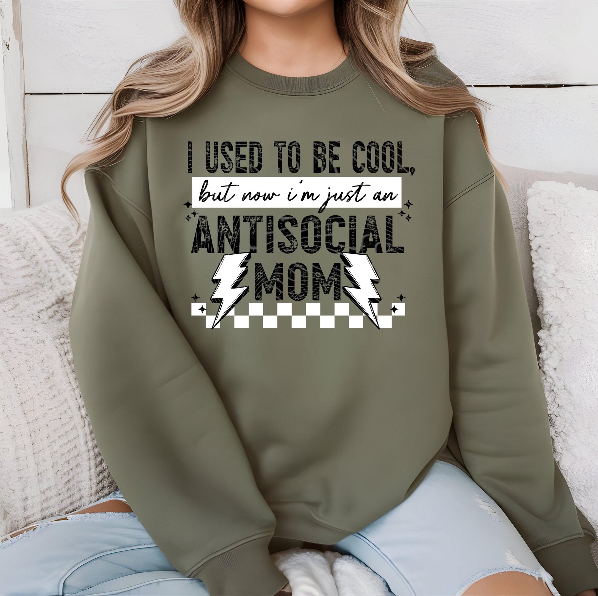 Antisocial Mom DTF Transfer, Mom DTF Transfer Ready For Press, Heat Press Transfer, Mama Transfer, Direct To Film, Mom Dtf Prints, Hot Peel