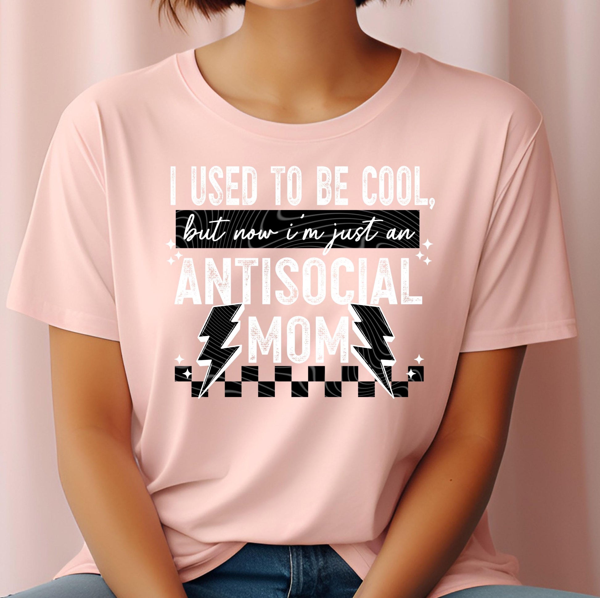 Antisocial Mom DTF Transfer, Mom DTF Transfer Ready For Press, Heat Press Transfer, Mama Transfer, Direct To Film, Hot Peel, Mom Dtf Prints