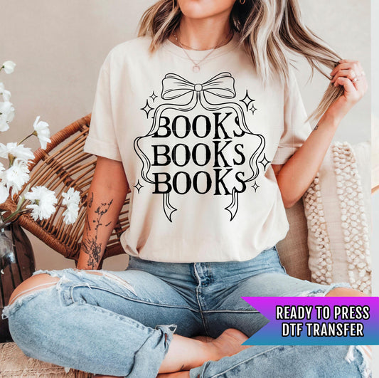 Books DTF Transfer Ready For Press, Book DTF Prints, Heat Press Transfer, Reading DTF Print, Book Lover Transfer, Bookworm Dtf Transfers