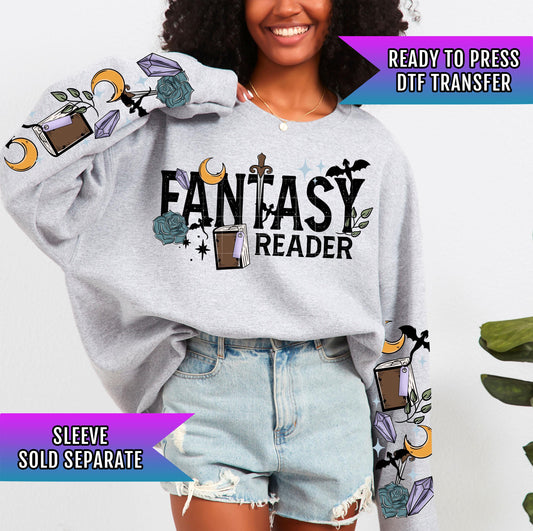 Fantasy Reader DTF Transfers Ready For Press, Book Dtf Prints, Direct To Film, Heat Press Transfers, Magical Reading DTF Transfer, Hot Peel
