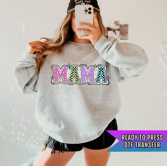 Mama Neon DTF Transfer Ready For Press, Mama DTF Prints, Heat Press Transfer, Direct To Film, Mom DTF Prints, Hot Peel Dtf, High Quality