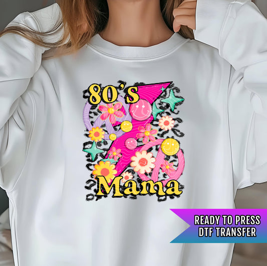 80&#39;s Mama DTF Transfer Ready For Press, Mama DTF Prints, Heat Press Transfer, Direct To Film, Mama DTF Prints, Mama Dtf Transfer, Custom Dtf