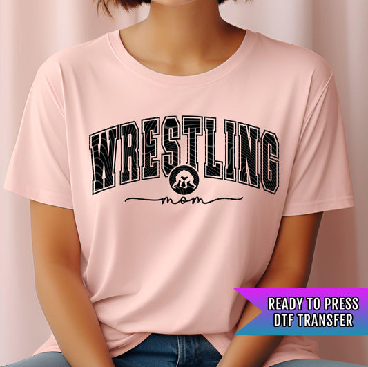 Wrestling Mom DTF Transfers Ready For Press, Wrestling DTF Prints, Heat Press Transfers, Direct To Film, Game Day Transfers, Sports Transfer