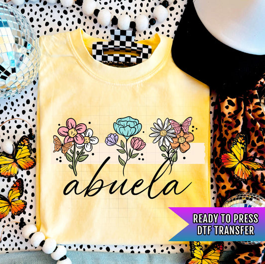 Abuela DTF Transfers, Abuela DTF Prints, Ready to Press, Hot Peel, High Quality Print, Heat Transfer, Direct to Film, Wholesale Dtf Transfer
