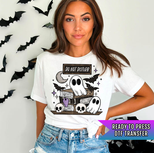 Do Not Disturb DTF Transfer, Book DTF Transfer Ready For Press, Heat Press Transfer, Book Dtf Prints, Girly Halloween, Spooky Cute Transfer