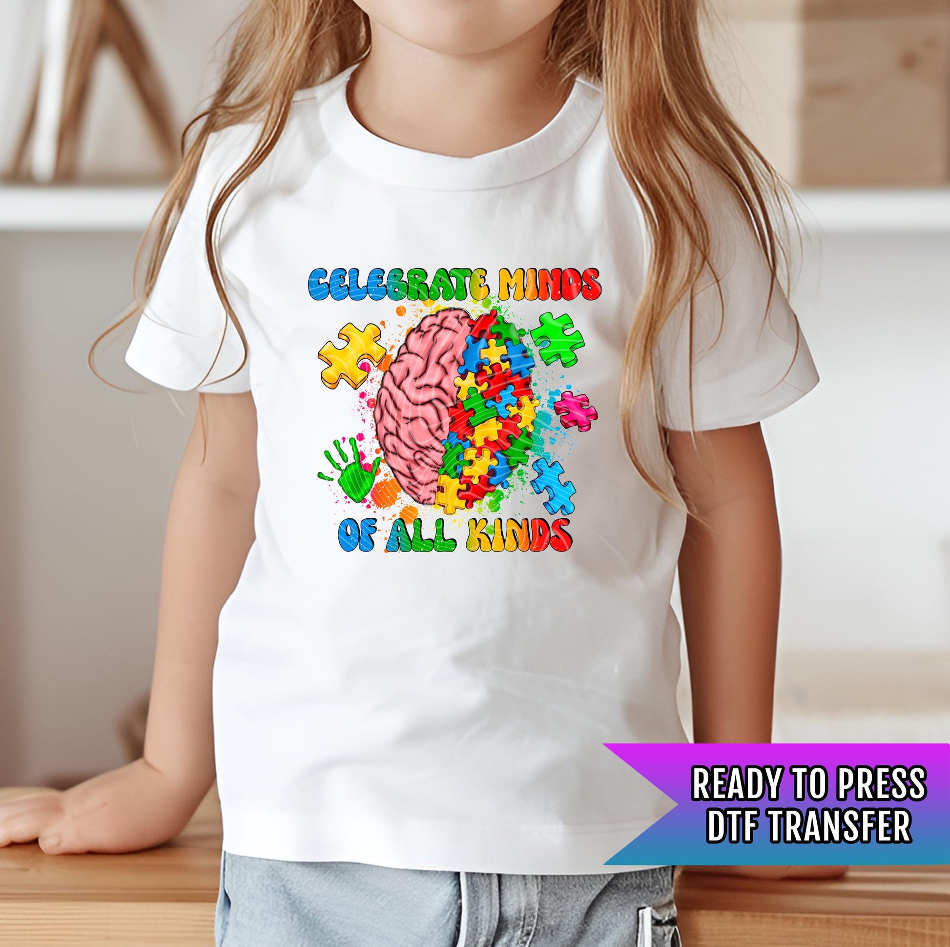 Autism DTF Transfers Ready For Press, Autism DTF Prints, Heat Press Transfers, Direct To Film, Hot Peel, Autism Awareness Transfers