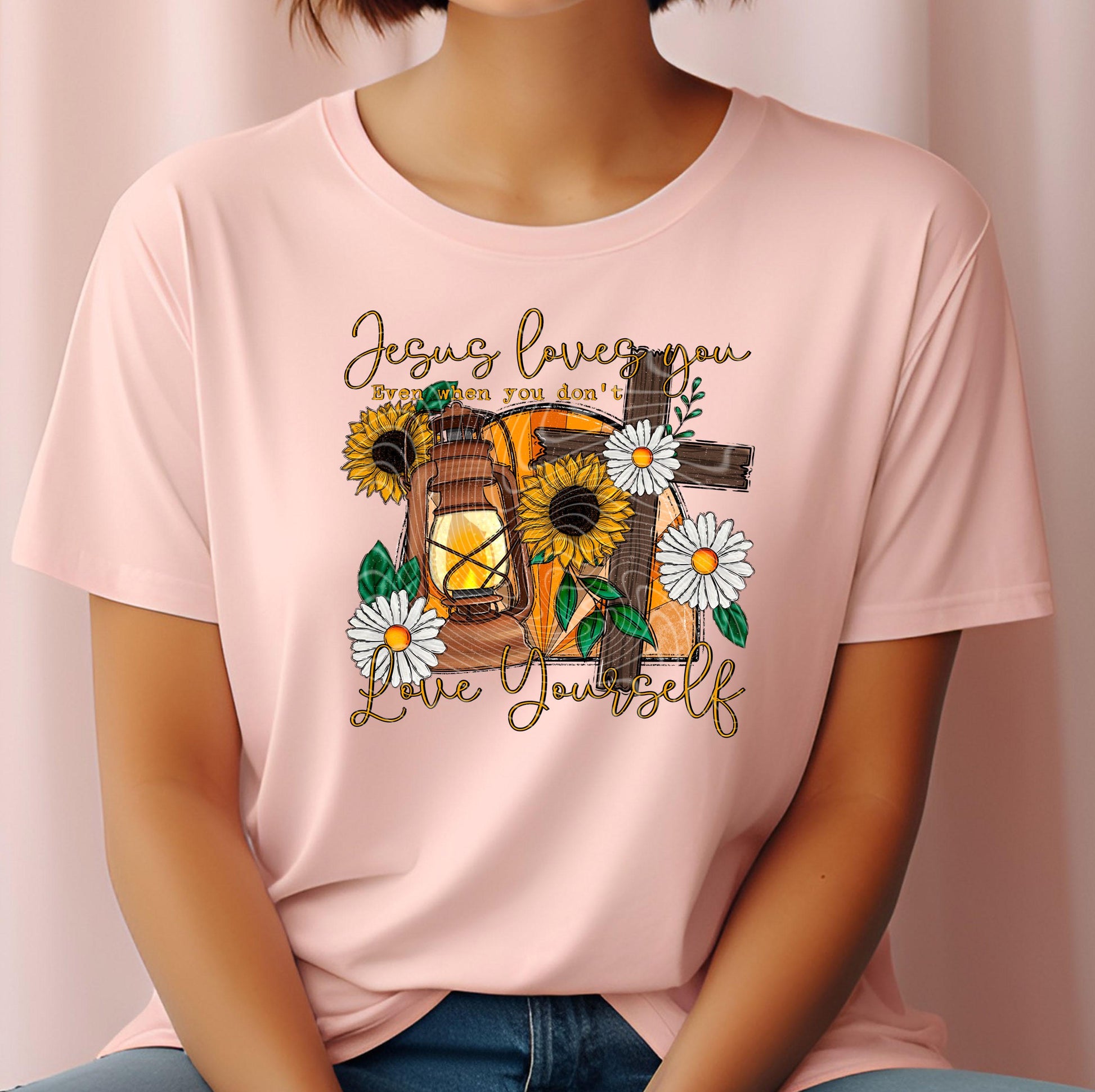 Jesus Loves You DTF Transfer Ready For Press, Faith Heat Press Transfer, Heat Transfer,  Christian Dtf Transfer, Direct To Film, Faith Dtf