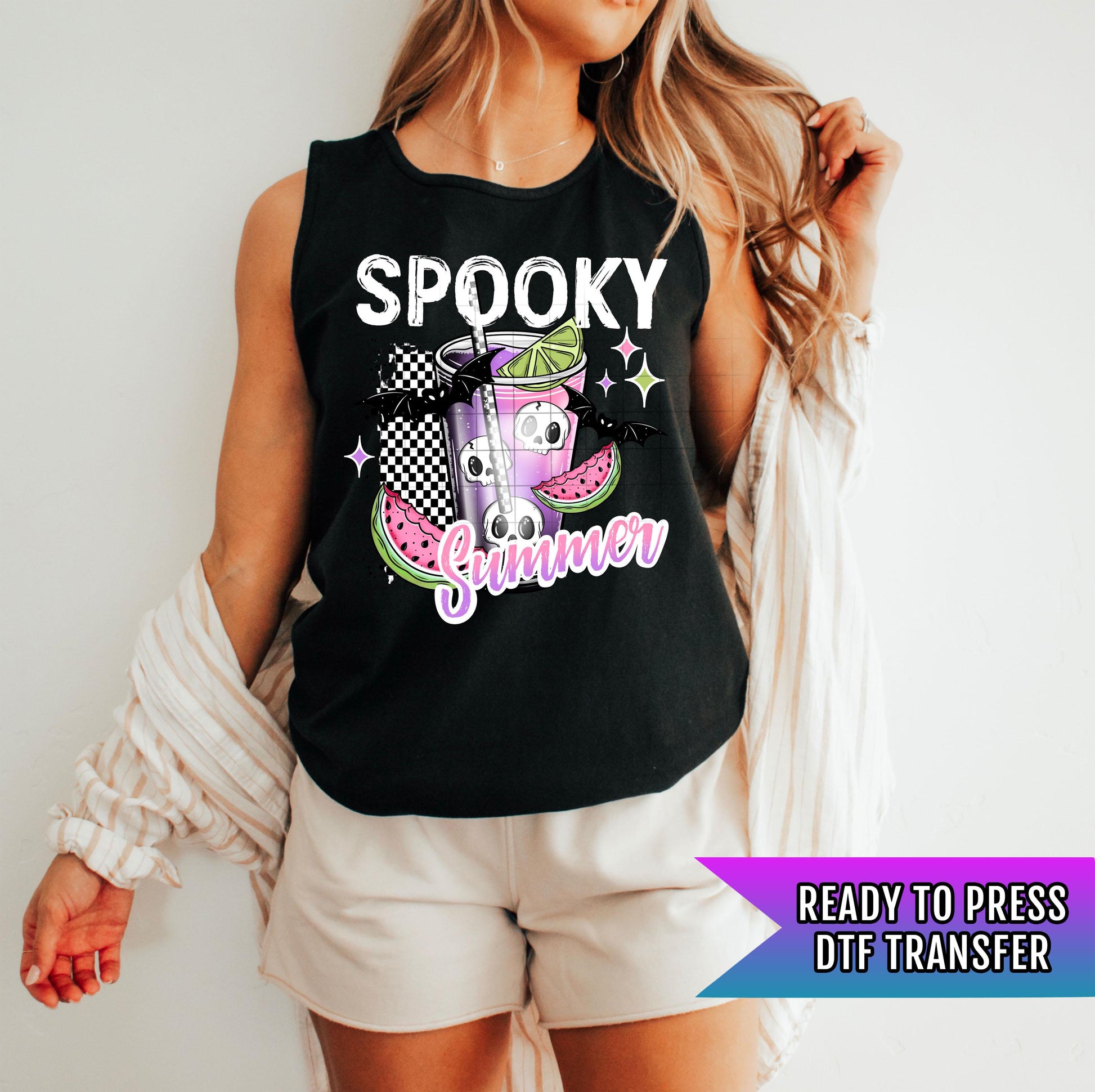 Spooky Summer DTF Transfers, Summer DTF Transfers Ready For Press, Heat Press Transfers, DTF Print, Direct To Film, Custom Dtf Transfers