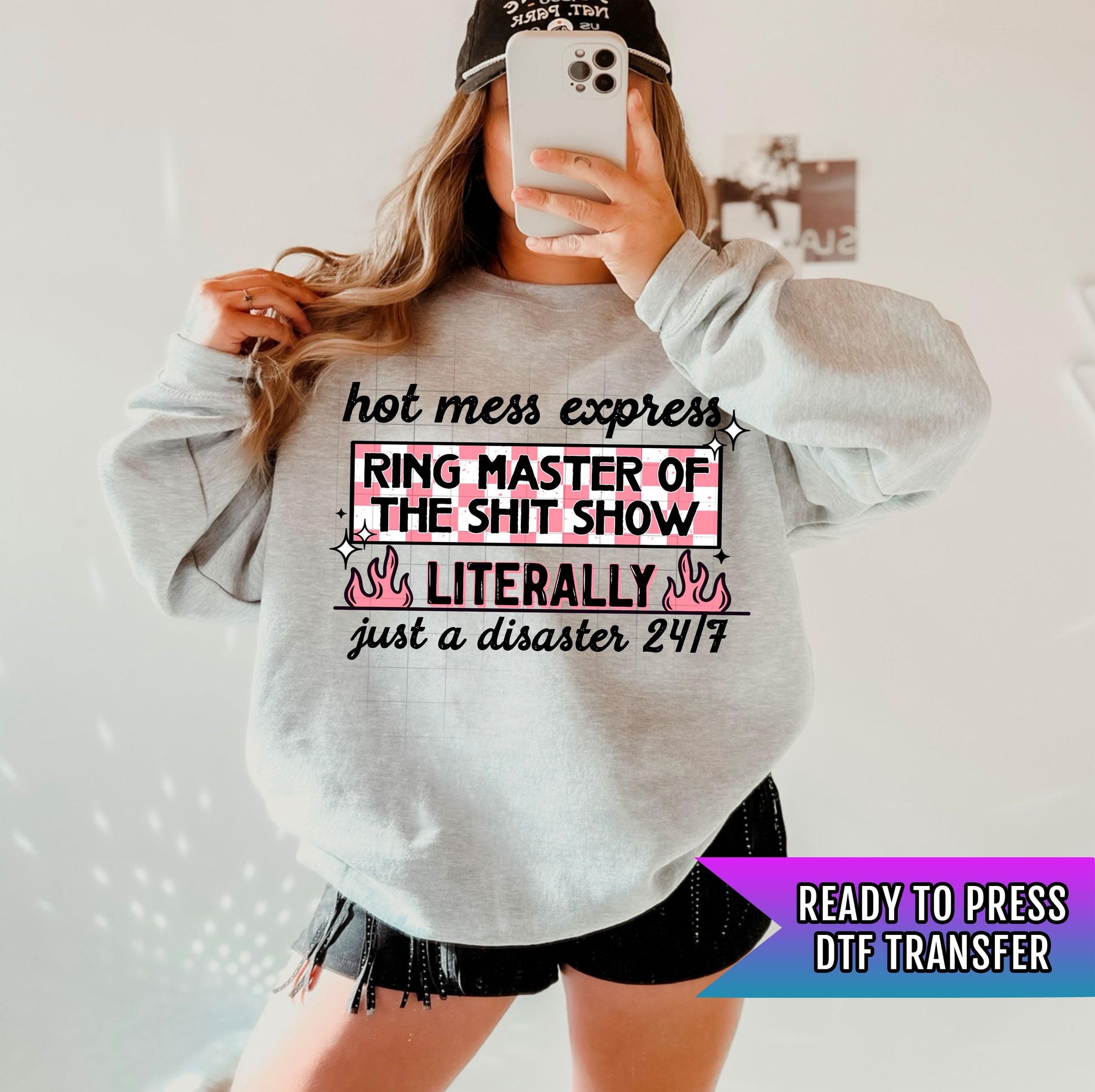 Ring Master Of The Shit Show DTF Transfer Ready For Press, Dtf Prints, Direct To Film, Heat Press Transfers, Hot Peel Transfer, Custom DTF