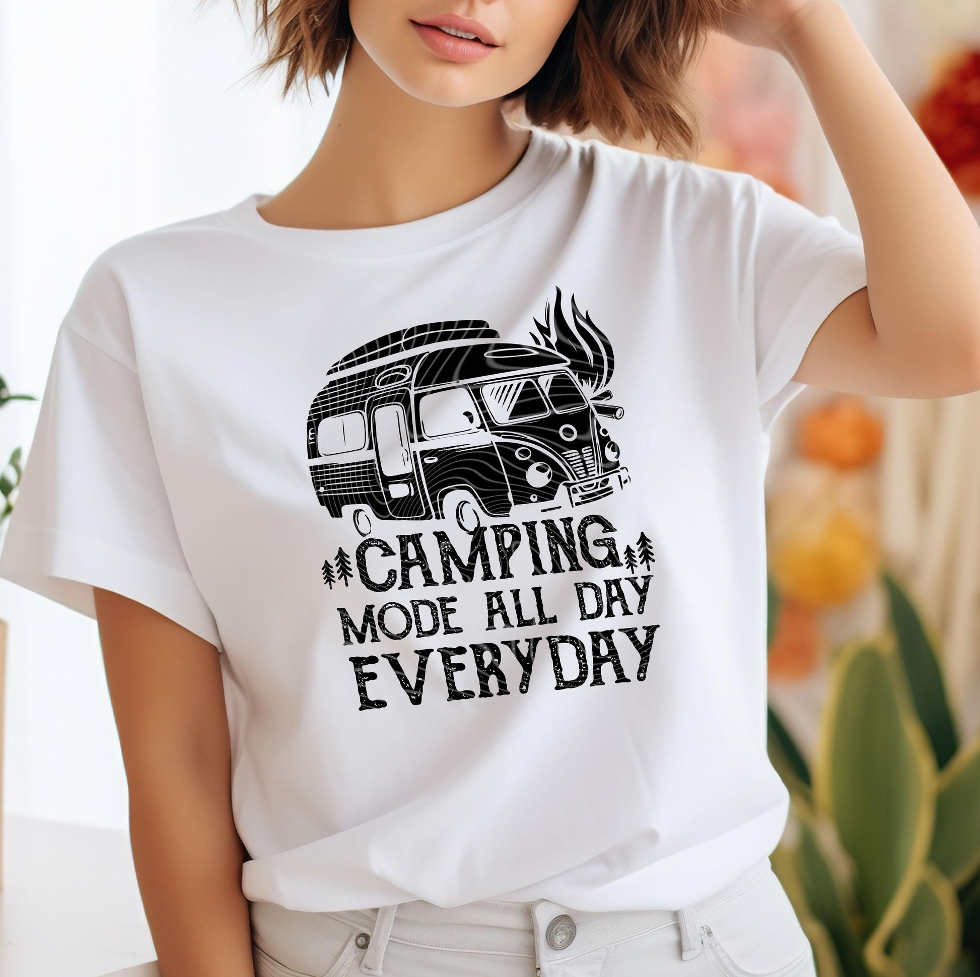 Camping Mode All Day Everyday DTF Transfer Ready For Press, Camping Lover Dtf Print, Camping DTF Prints, Heat Press Transfer, Direct To Film