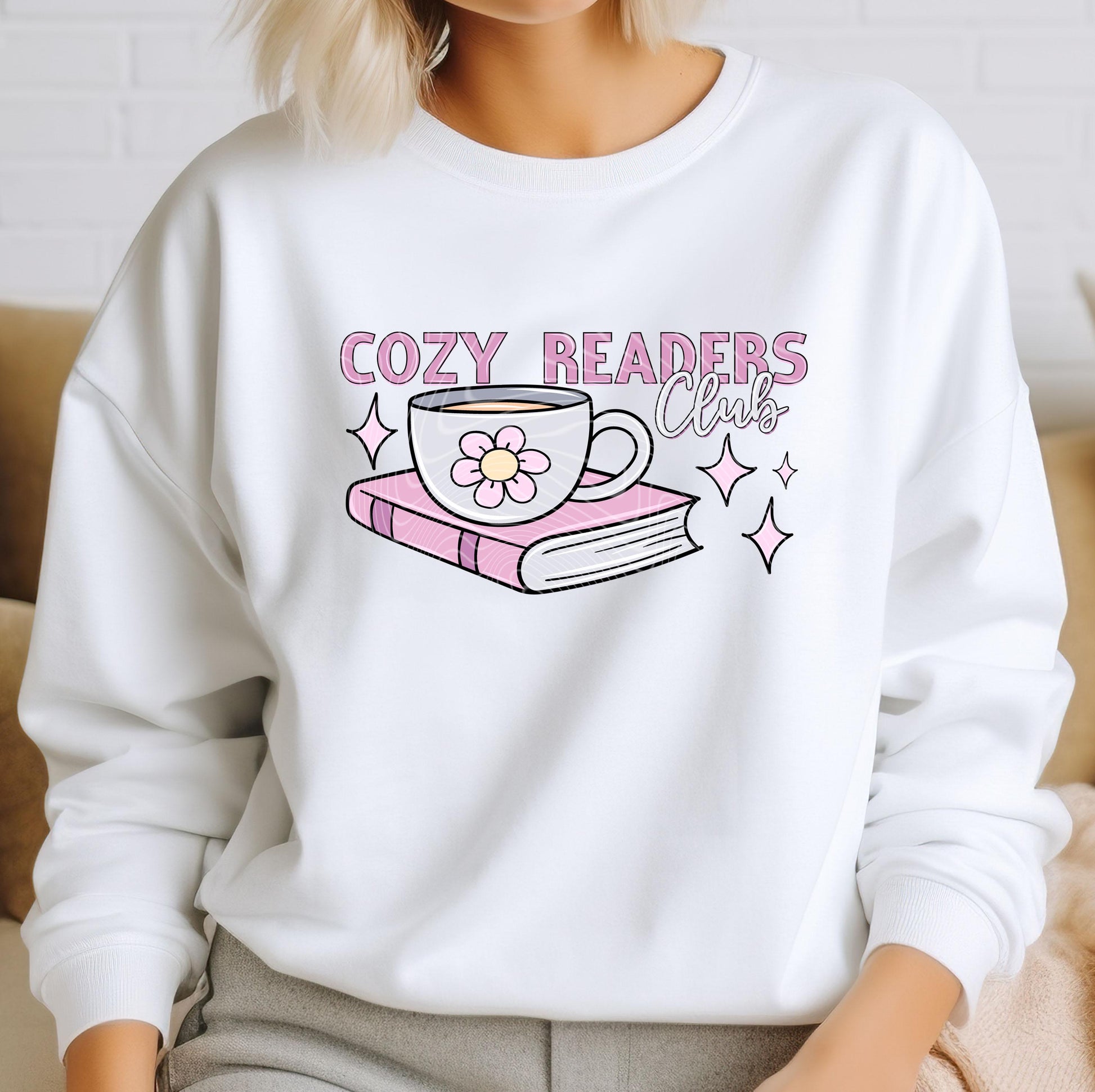 Cozy Readers Club DTF Transfer Ready For Press, Book DTF Print, Heat Press Transfer, Book Dtf Transfer, Passionate Reader Transfers, Custom
