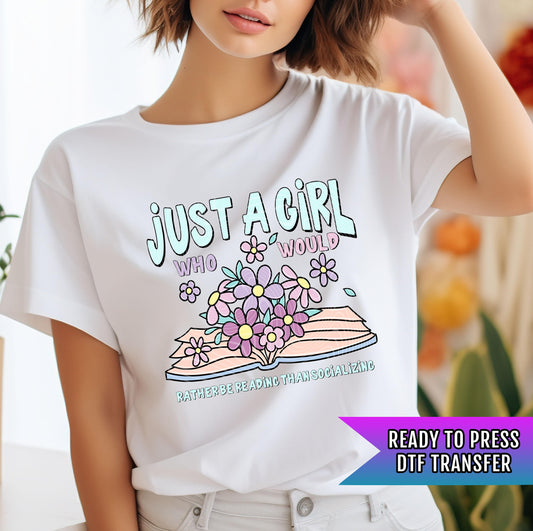 Book Lover DTF Transfer Ready For Press, Book DTF Print, Heat Press Transfer, Book Dtf Transfer, Passionate Reader Transfers, Custom Dtf