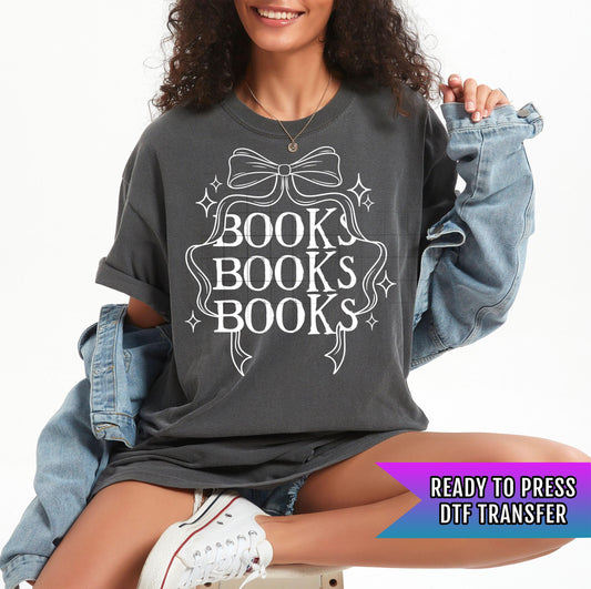 Books DTF Transfer Ready For Press, Book DTF Prints, Heat Press Transfer, Reading DTF Print, Book Lover Transfer, Bookworm Dtf Transfers