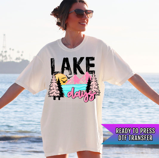 Lake Days DTF Transfers, Summer DTF Transfers Ready For Press, Heat Press Transfers, DTF Print, Direct To Film, Bulk Dft, Custom Transfer