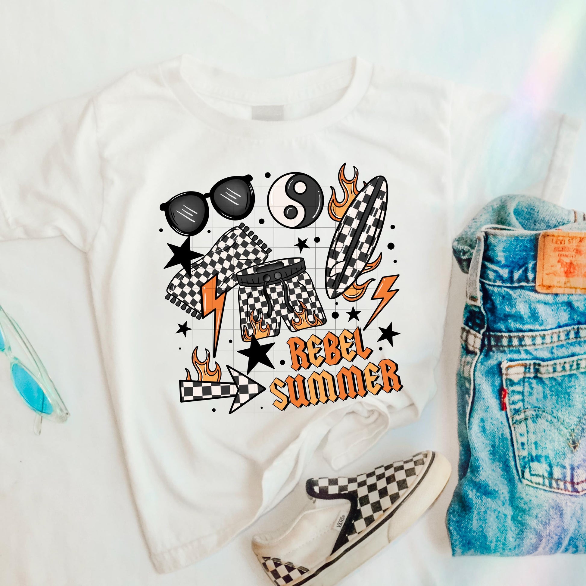Summer Gang Sheet, Summer DTF Transfer Ready For Press, Summer Transfers, Heat Transfer, Summer DTF Prints, Beach, Summer Premade Gang Sheet