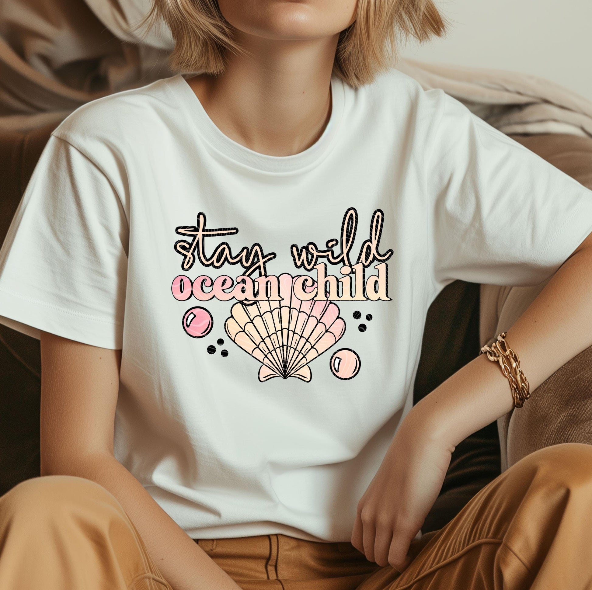 Stay Wild Ocean Child DTF Transfers Ready For Press, Heat Press Transfers, DTF Print, Direct To Film, Custom Transfer, Beachy Boho Transfers