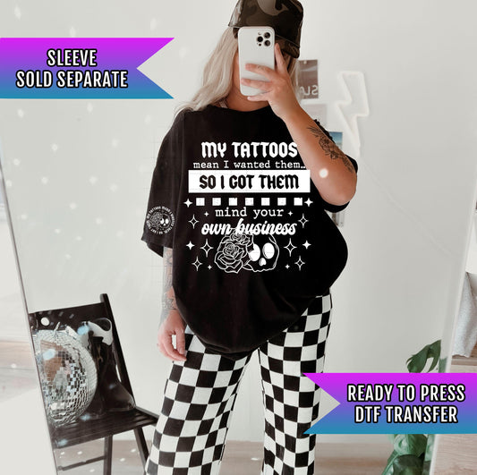 Tattoos DTF Transfer Ready For Press, Tattoos DTF Transfers, Heat Press Transfers, Direct To Film, Custom Dtf Prints, Tattoo Dtf Prints