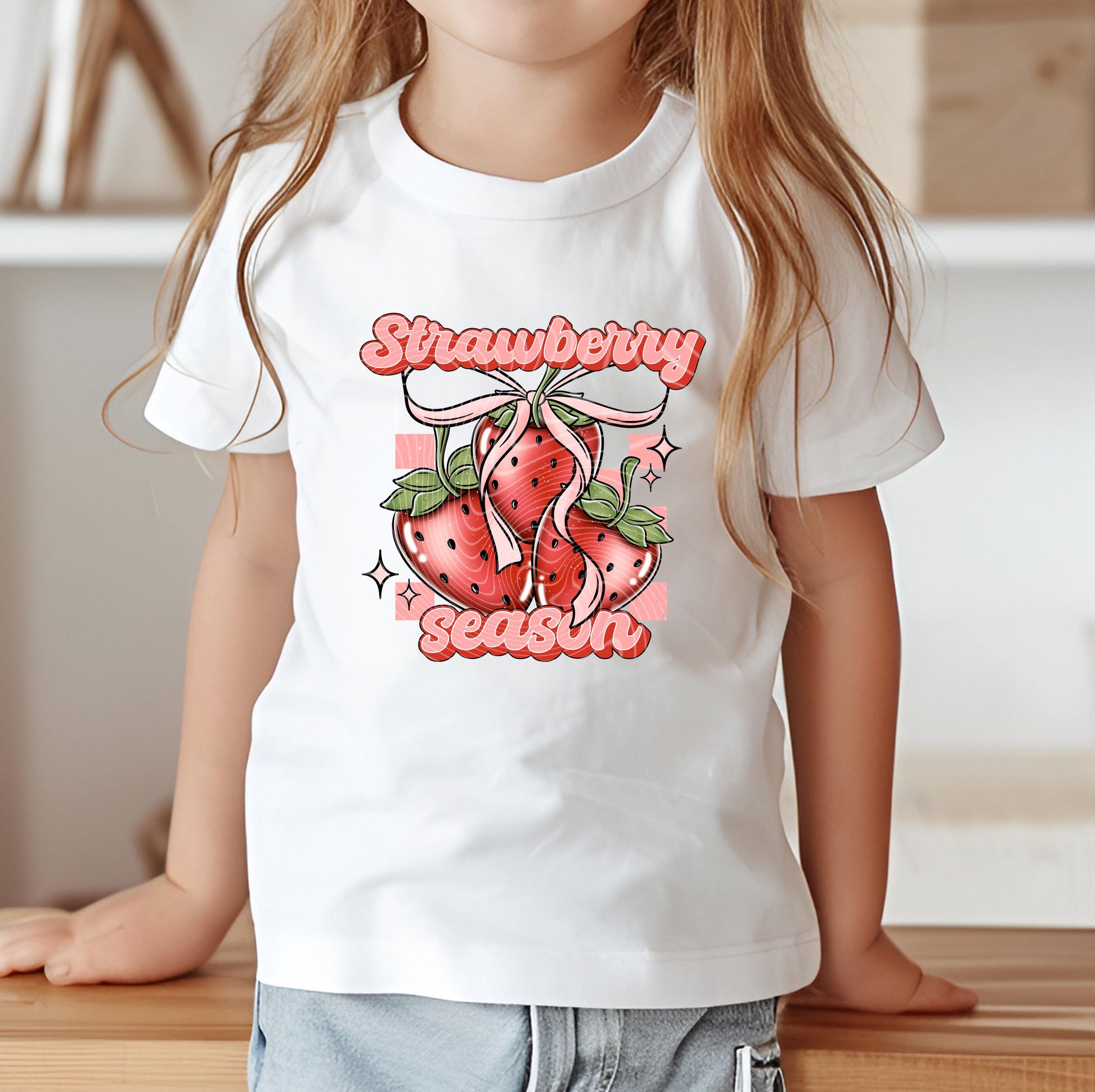 Strawberry Season DTF Transfer Ready For Press, Strawberry Dtf Print, Direct To Film, Heat Press Transfer, Tshirt Dtf Transfers, Custom Dtf